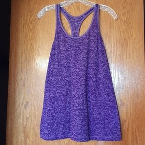 Purple burnout racer back work out tank top